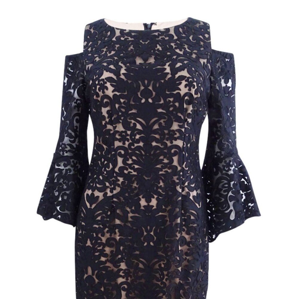 HOLIDAY'S NWT! XSCAPE Black BODYCON Dress GORGEOUS!!  38"chest 38" length sz.14